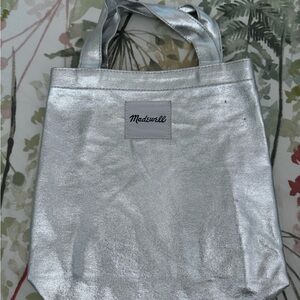 Madewell Metallic Silver Tote